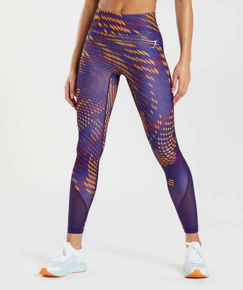 Gymshark Sport Löpar Leggings Dam Lila | SE-41032F