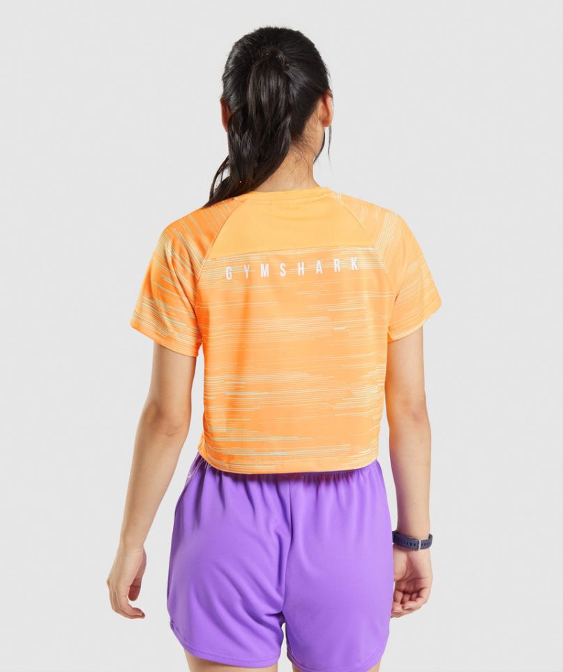 Gymshark Sport Midi T-shirt Dam Orange | SE-25168F