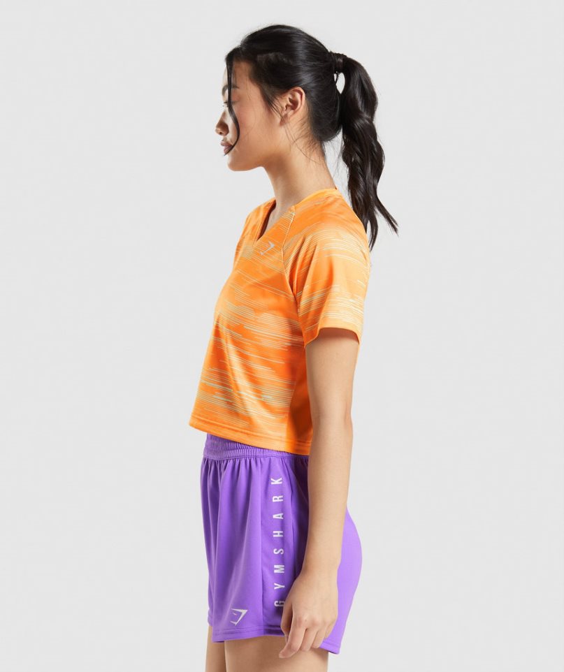 Gymshark Sport Midi T-shirt Dam Orange | SE-25168F