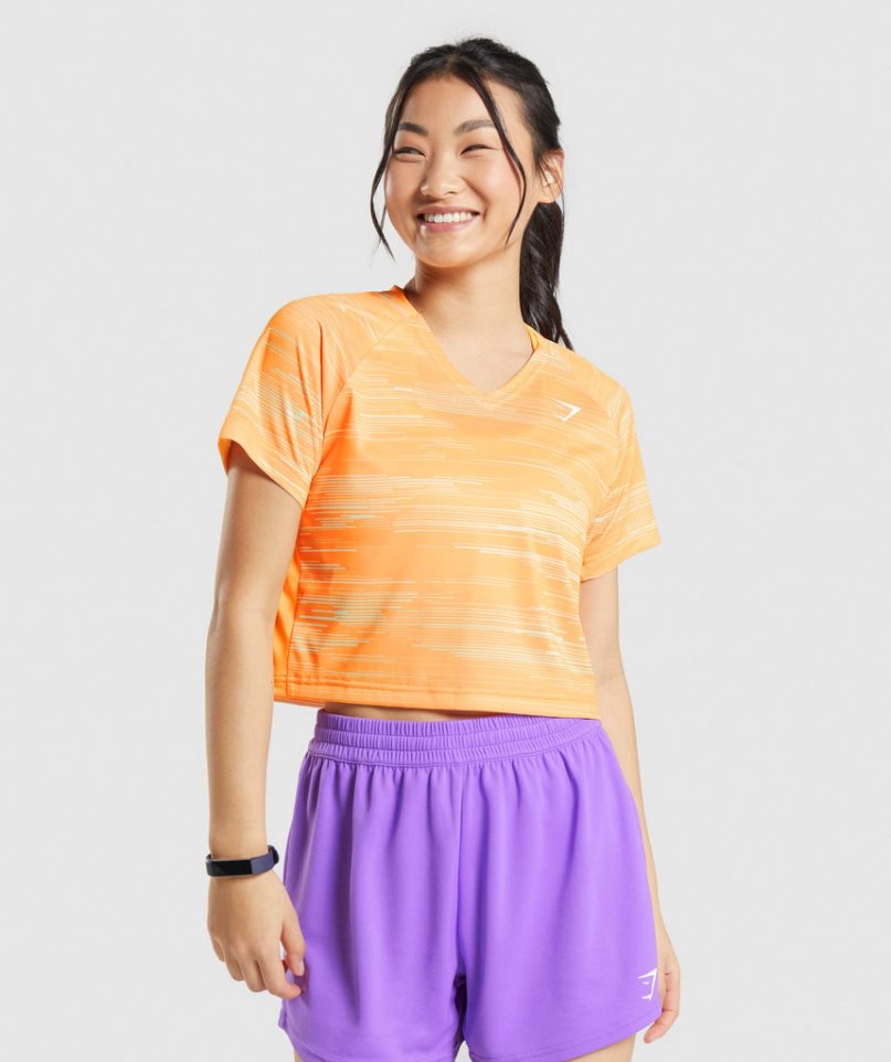 Gymshark Sport Midi T-shirt Dam Orange | SE-25168F