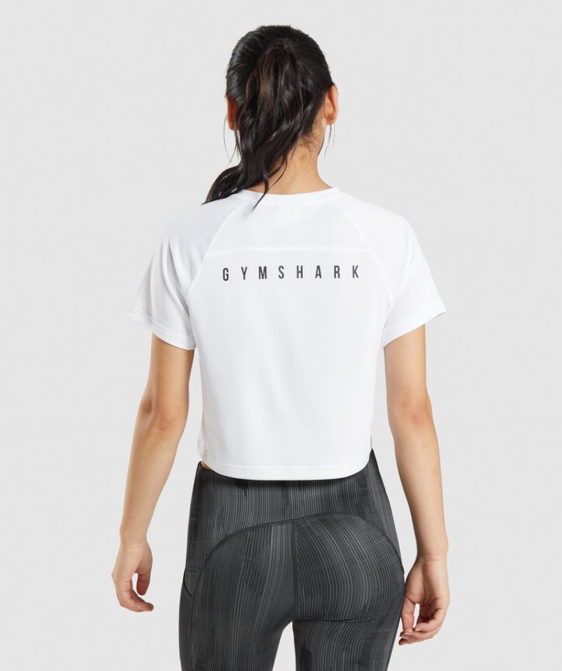 Gymshark Sport Midi T-shirt Dam Vita | SE-42907Z