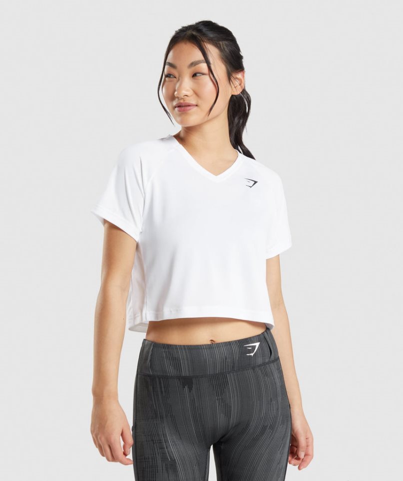 Gymshark Sport Midi T-shirt Dam Vita | SE-42907Z