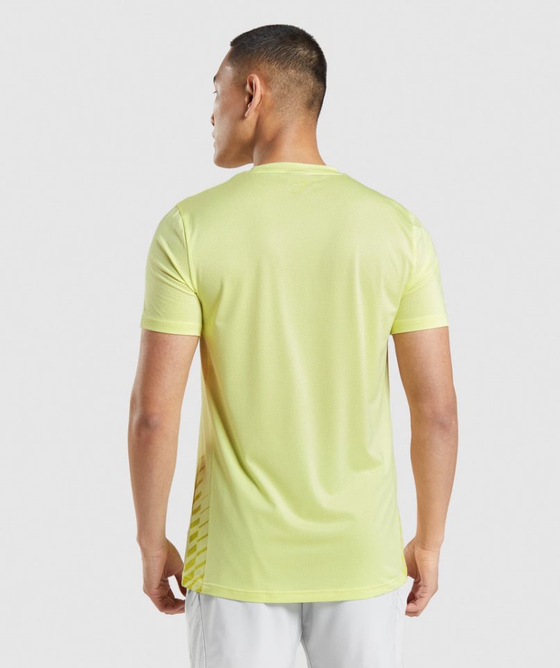 Gymshark Sport Stripe T-shirt Herr Gula | SE-87362G