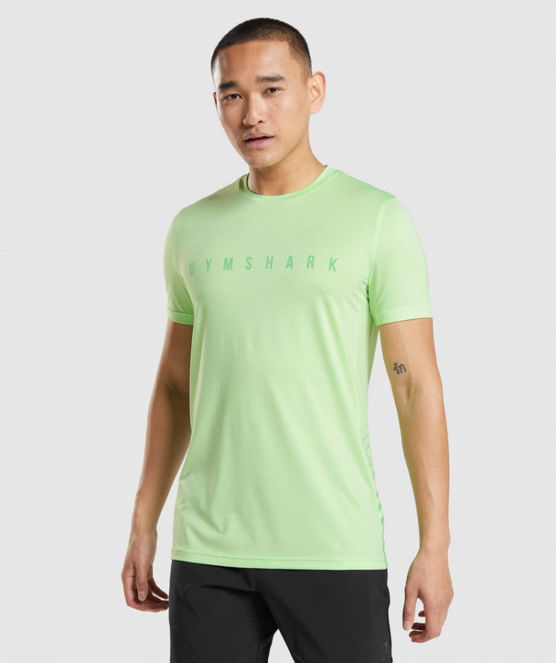 Gymshark Sport Stripe T-shirt Herr Mintgröna | SE-49216T