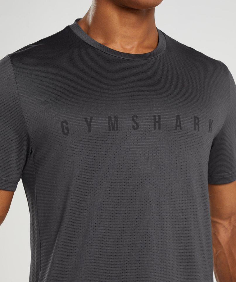 Gymshark Sport Stripe T-shirt Herr Svarta | SE-70389P