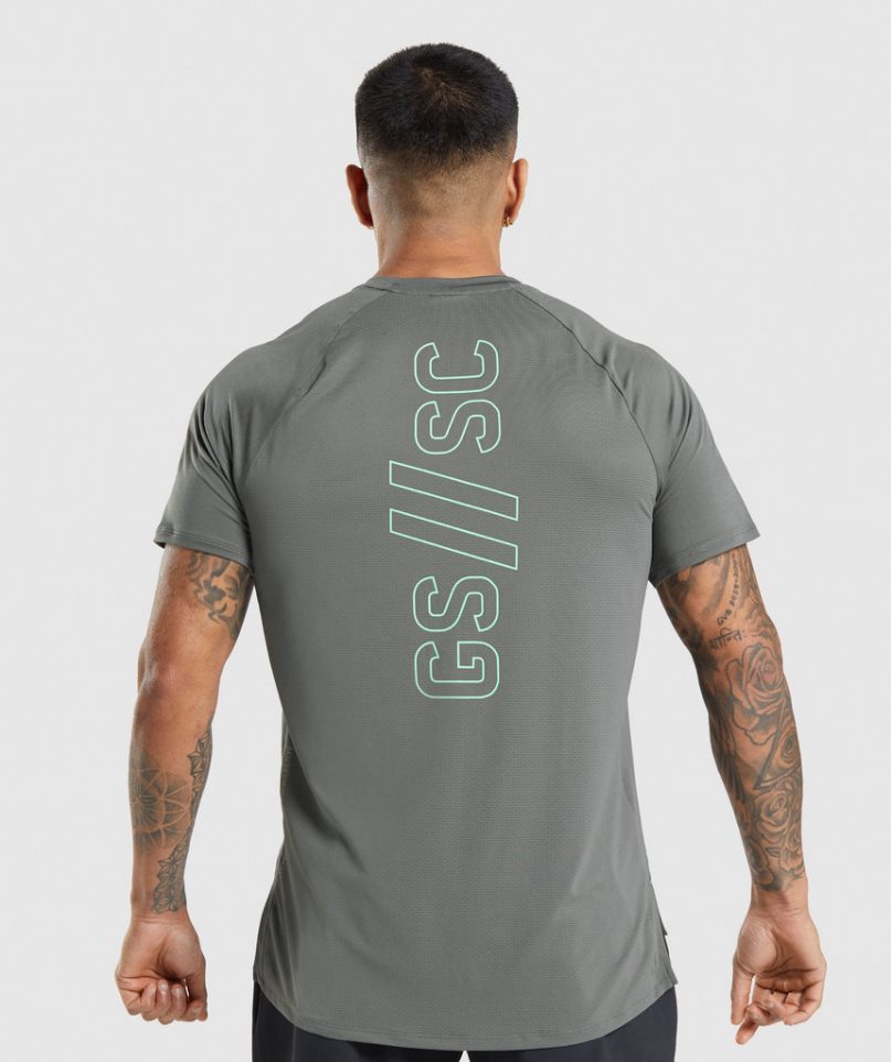 Gymshark Steve Cook T-shirt Herr Grå | SE-51704E