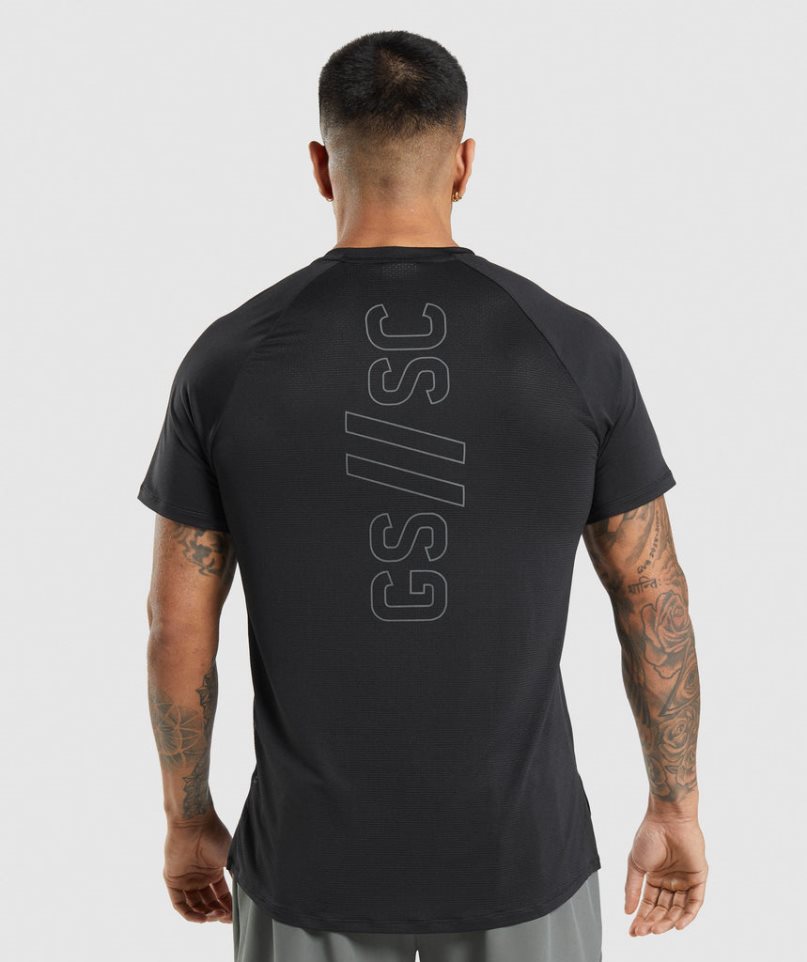 Gymshark Steve Cook T-shirt Herr Svarta | SE-04372B