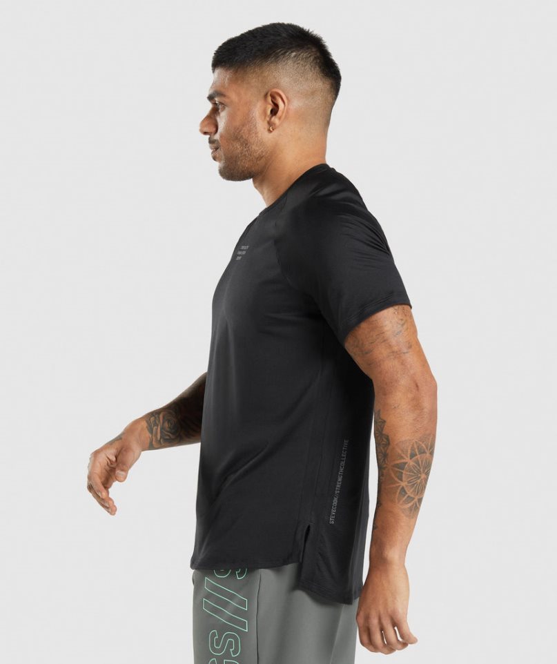 Gymshark Steve Cook T-shirt Herr Svarta | SE-04372B