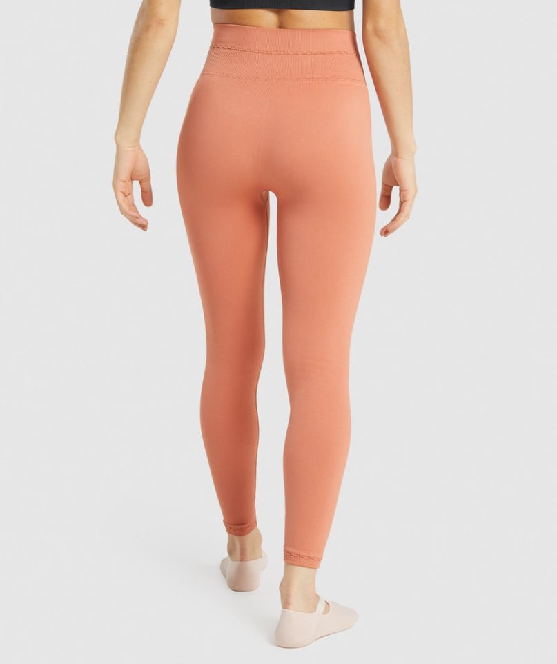 Gymshark Studio Leggings Dam Orange | SE-26941S