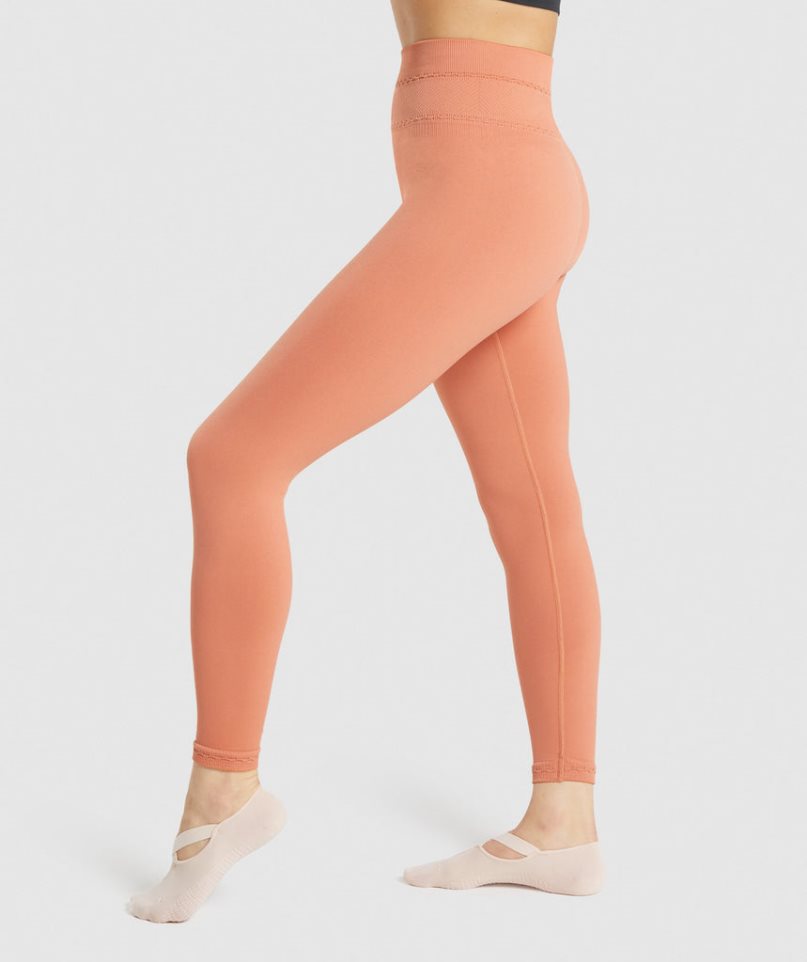 Gymshark Studio Leggings Dam Orange | SE-26941S