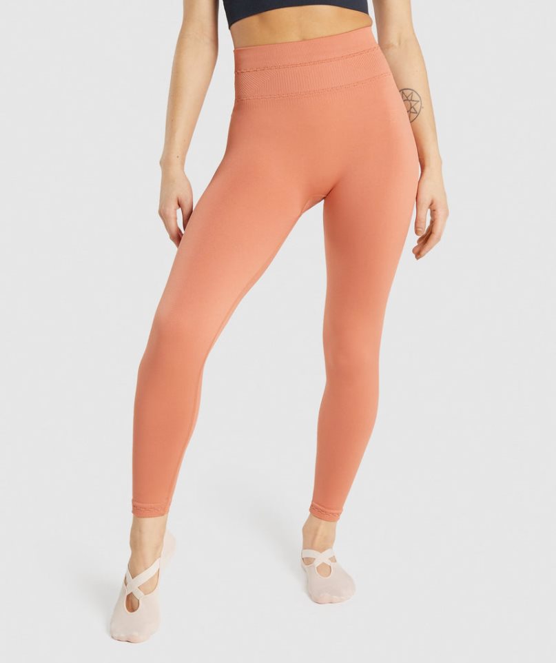 Gymshark Studio Leggings Dam Orange | SE-26941S