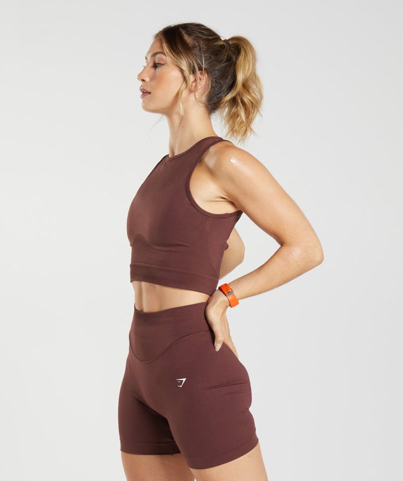 Gymshark Sweat Seamless Midi Linnen Dam Vinröda | SE-61579A