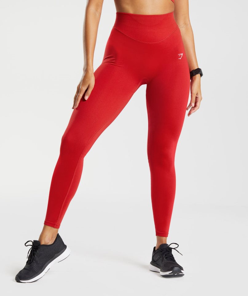 Gymshark Sweat Seamless Sculpt Leggings Dam Röda | SE-09785Y