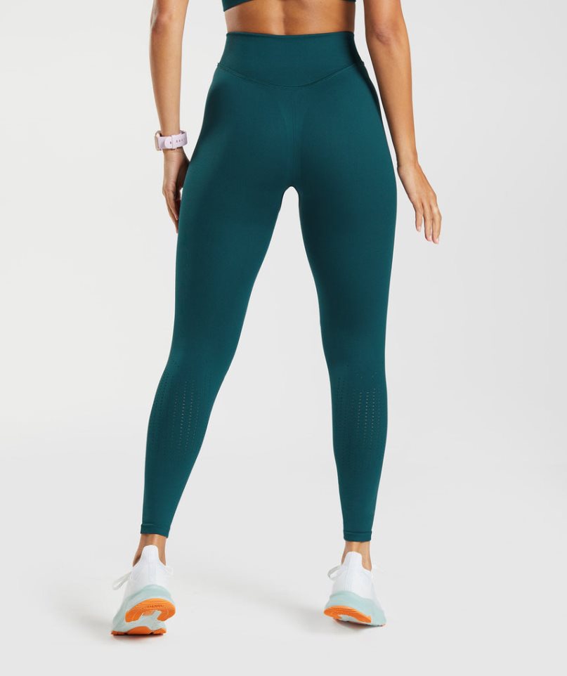 Gymshark Sweat Seamless Sculpt Leggings Dam Turkos | SE-32618P