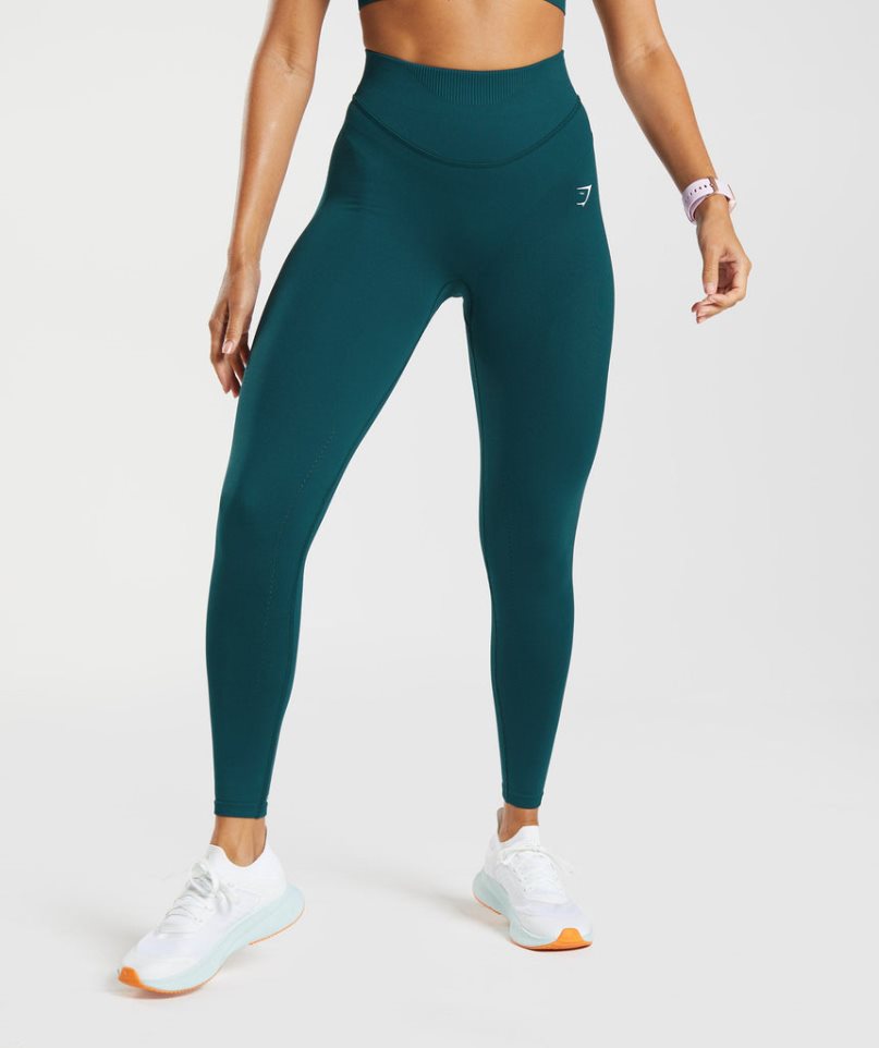 Gymshark Sweat Seamless Sculpt Leggings Dam Turkos | SE-32618P