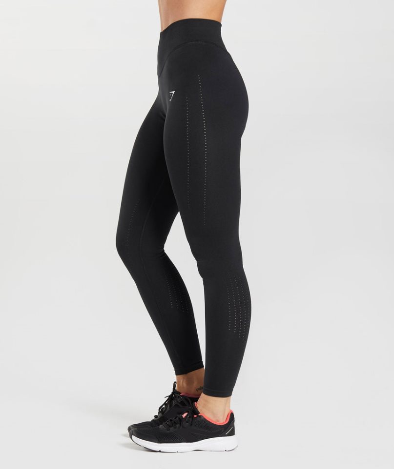 Gymshark Sweat Seamless Sculpt Leggings Dam Svarta | SE-35671D