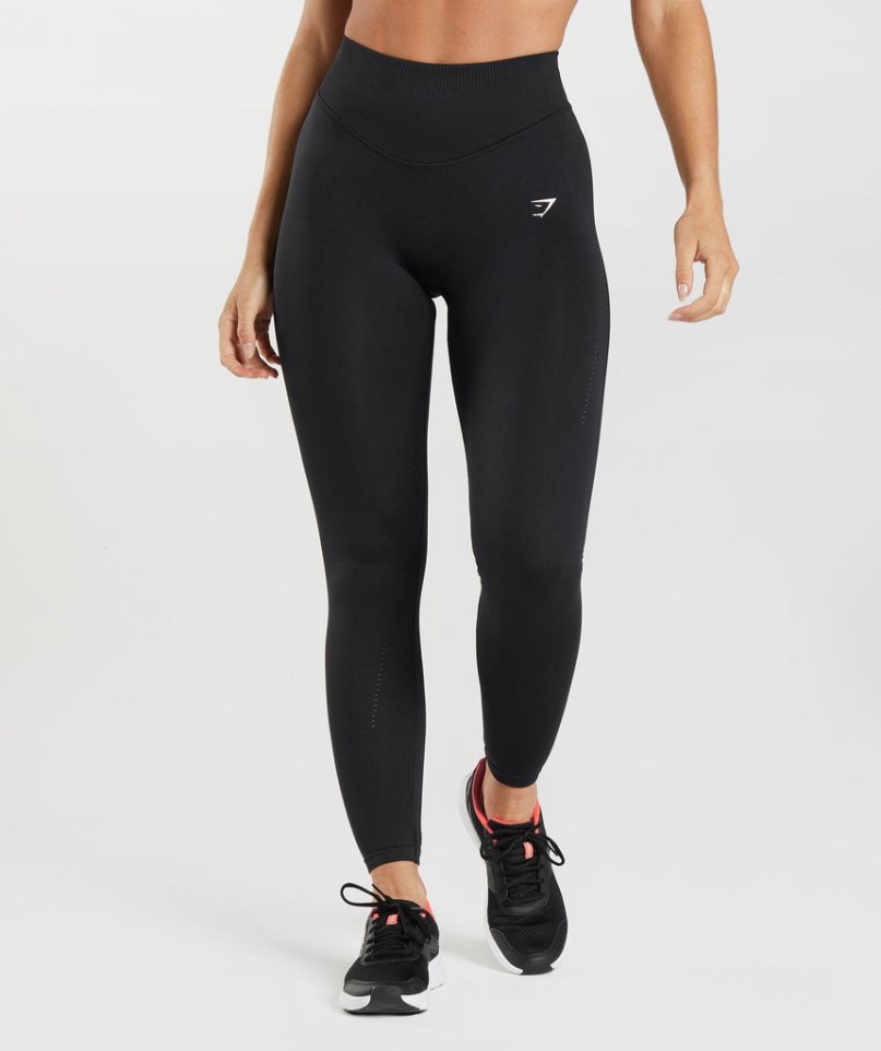 Gymshark Sweat Seamless Sculpt Leggings Dam Svarta | SE-35671D