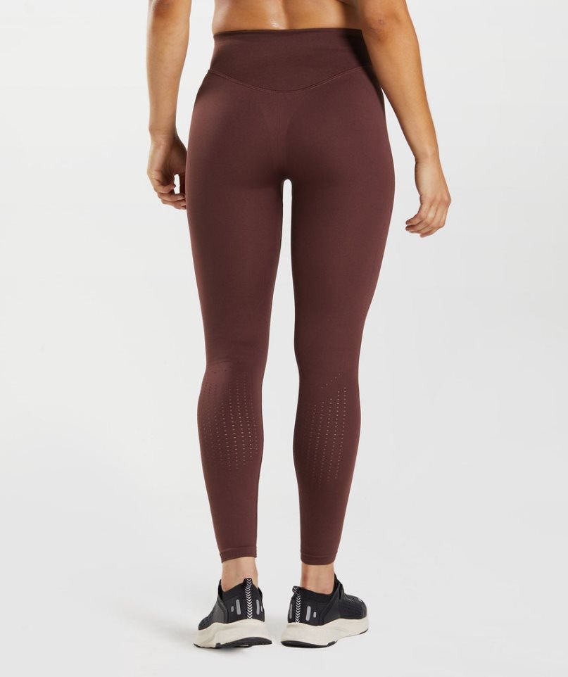 Gymshark Sweat Seamless Sculpt Leggings Dam Vinröda | SE-45819W