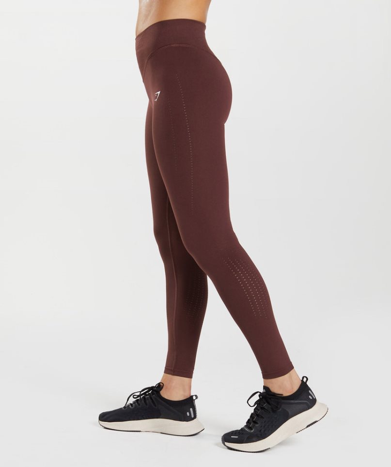 Gymshark Sweat Seamless Sculpt Leggings Dam Vinröda | SE-45819W