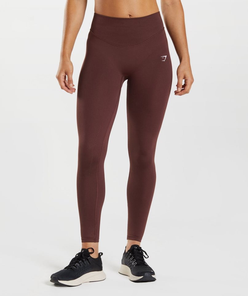 Gymshark Sweat Seamless Sculpt Leggings Dam Vinröda | SE-45819W