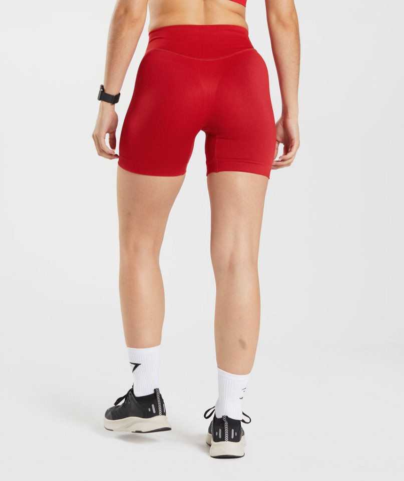 Gymshark Sweat Seamless Sculpt Shorts Dam Röda | SE-04157B