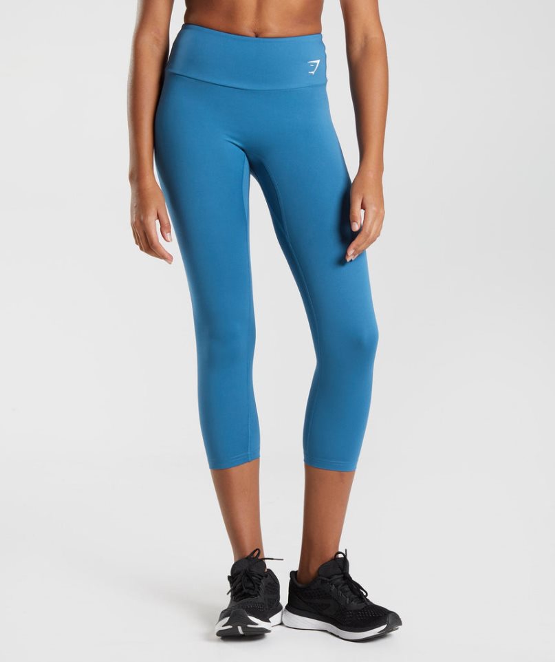 Gymshark Tränings 7/8 Leggings Dam Blå | SE-27904T