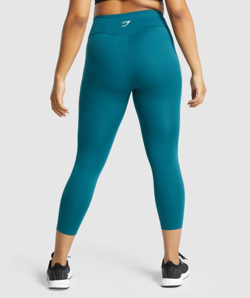 Gymshark Tränings 7/8 Leggings Dam Turkos | SE-89023P