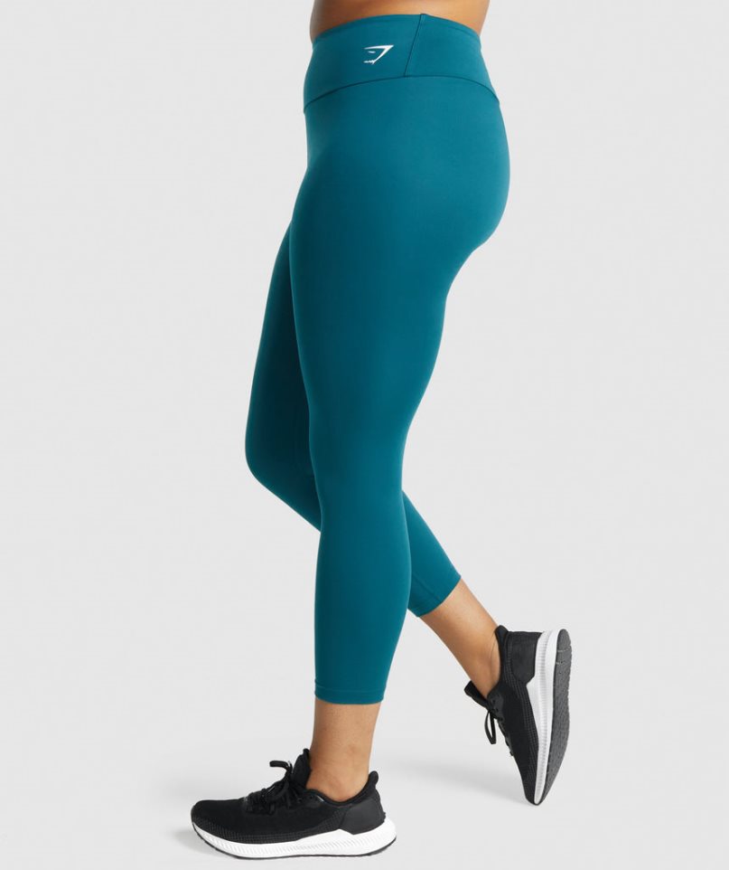 Gymshark Tränings 7/8 Leggings Dam Turkos | SE-89023P