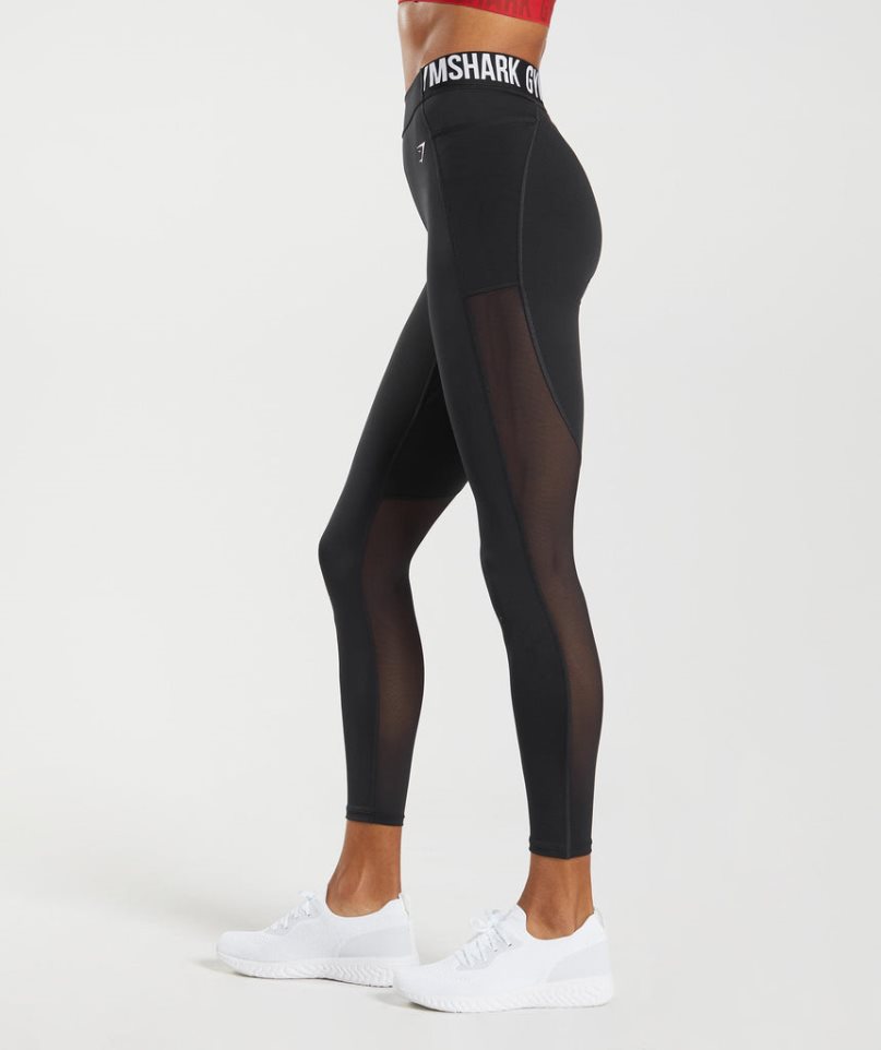 Gymshark Tränings Brandmark Leggings Dam Svarta | SE-68423X