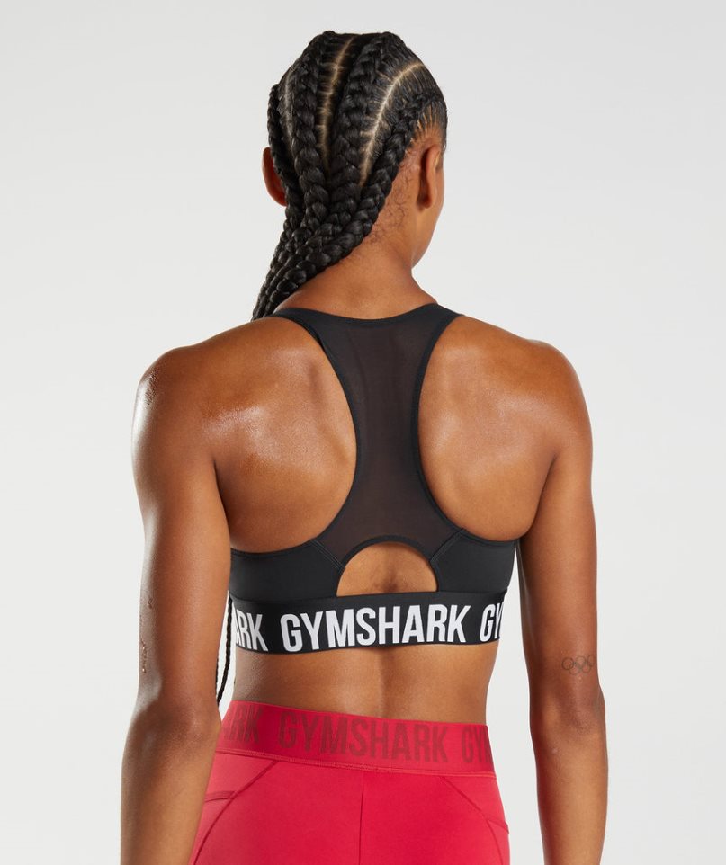 Gymshark Tränings Brandmark Sport Bh Dam Svarta | SE-67281Z