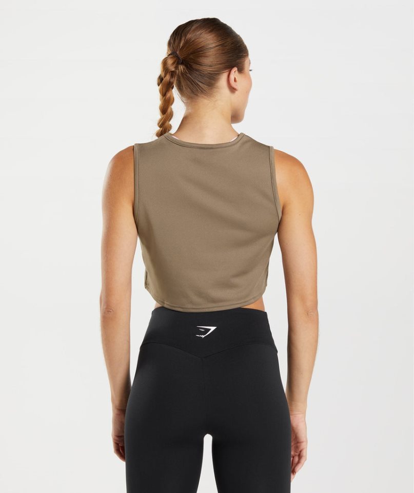 Gymshark Tränings Crop Linnen Dam Bruna | SE-82341R