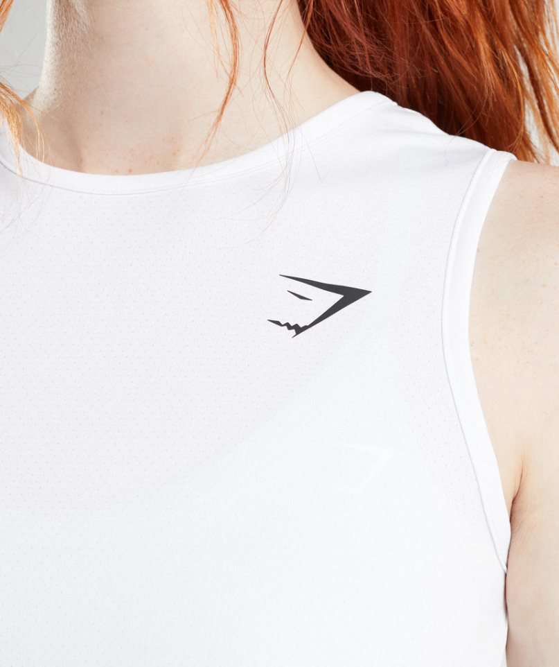 Gymshark Tränings Crop Linnen Dam Vita | SE-78451Z