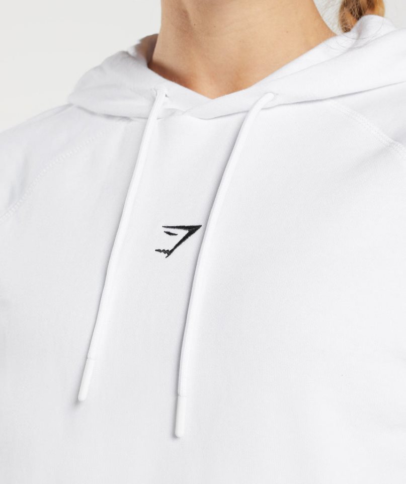 Gymshark Tränings Cropped Hoodie Dam Vita | SE-63194N