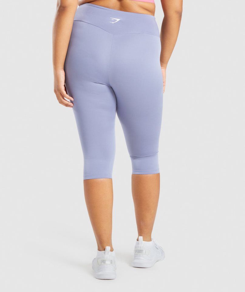 Gymshark Tränings Cropped Leggings Dam Ljusblå | SE-30548N