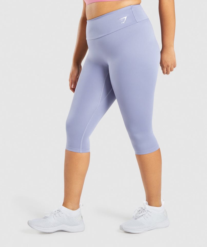 Gymshark Tränings Cropped Leggings Dam Ljusblå | SE-30548N