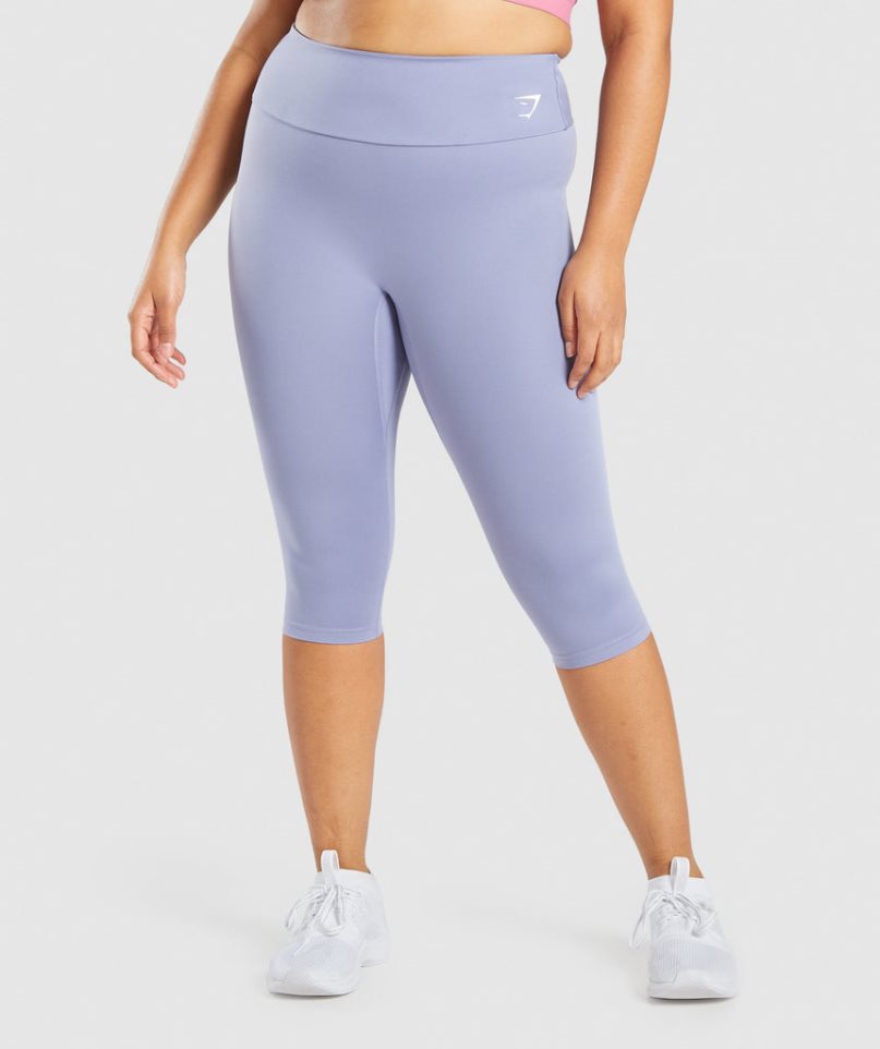 Gymshark Tränings Cropped Leggings Dam Ljusblå | SE-30548N