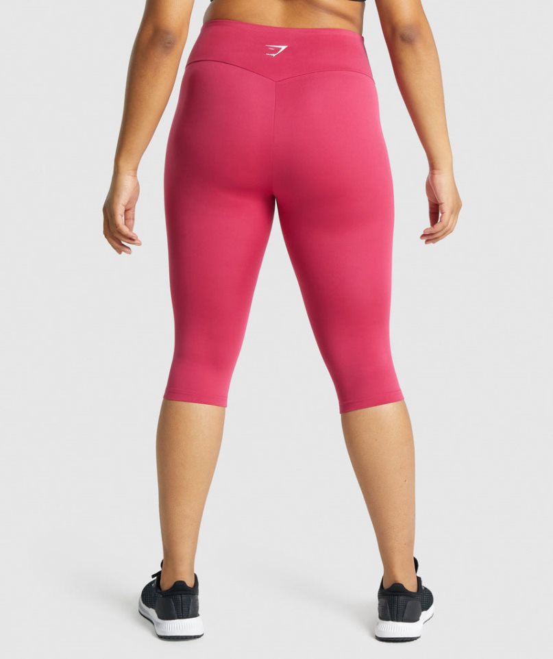 Gymshark Tränings Cropped Leggings Dam Rosa | SE-09853Z