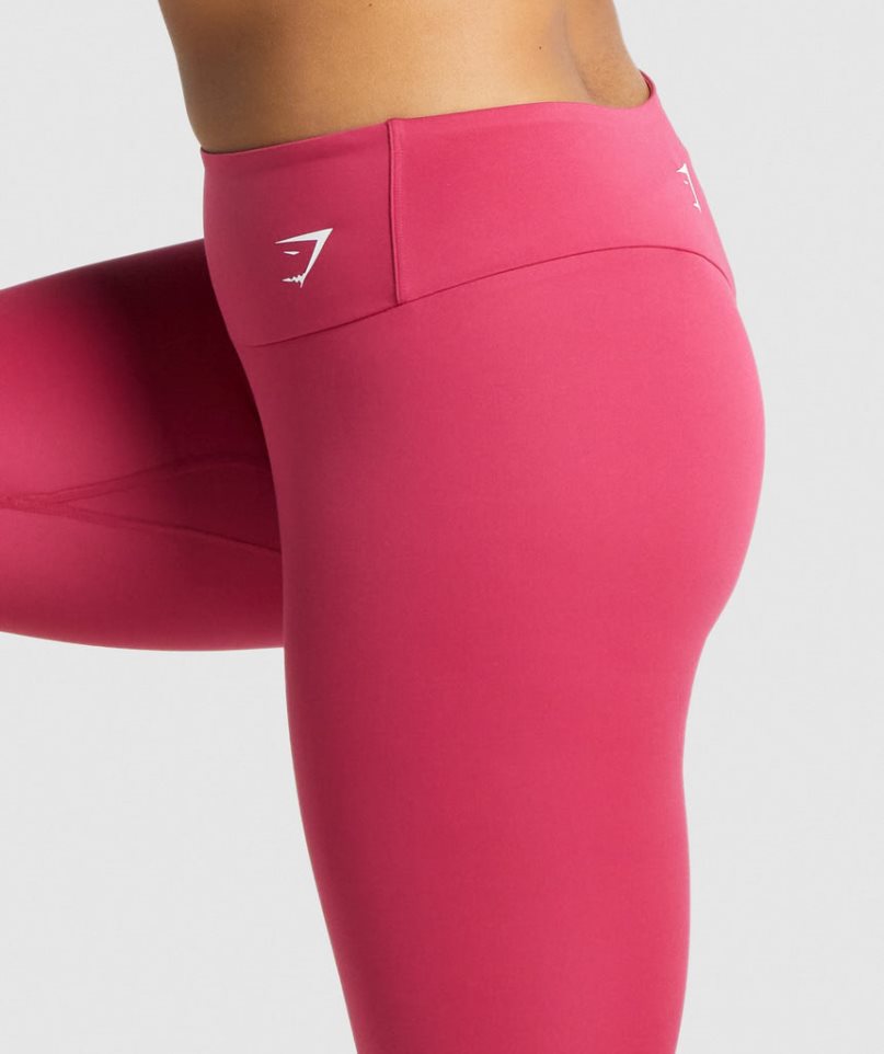 Gymshark Tränings Cropped Leggings Dam Rosa | SE-09853Z