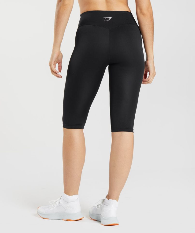 Gymshark Tränings Cropped Leggings Dam Svarta | SE-31647U