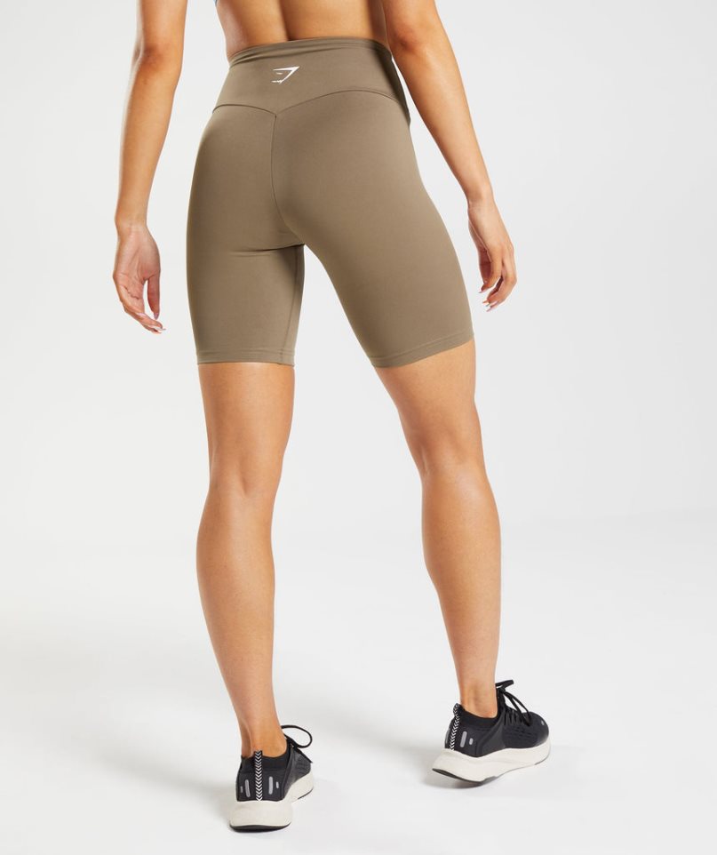 Gymshark Tränings Cycling Shorts Dam Bruna | SE-76582T