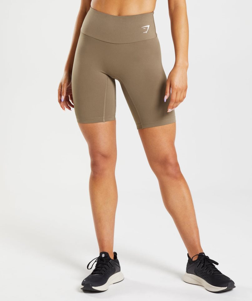 Gymshark Tränings Cycling Shorts Dam Bruna | SE-76582T