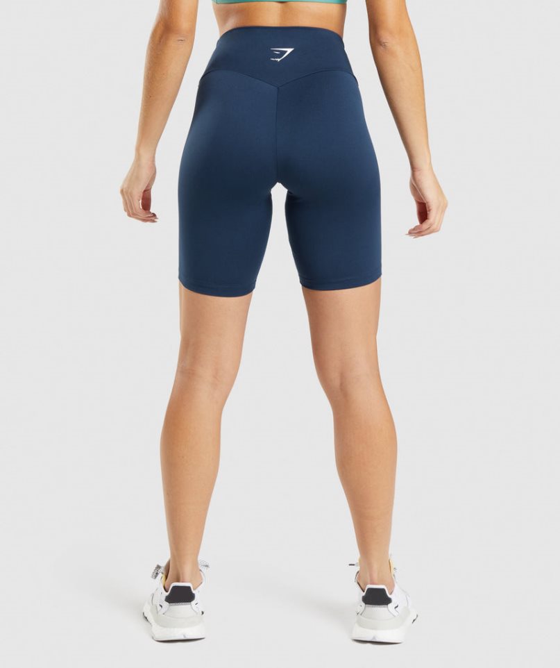 Gymshark Tränings Cycling Shorts Dam Marinblå | SE-52016Q