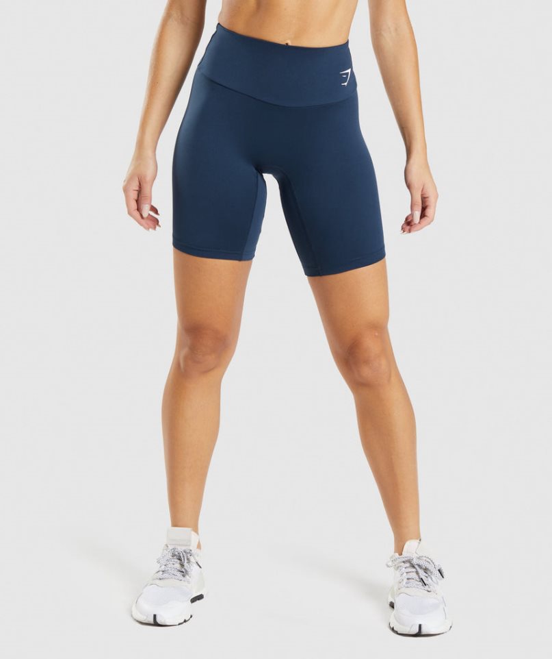 Gymshark Tränings Cycling Shorts Dam Marinblå | SE-52016Q