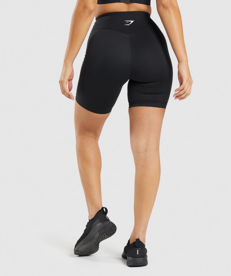 Gymshark Tränings Cycling Shorts Dam Svarta | SE-72489S