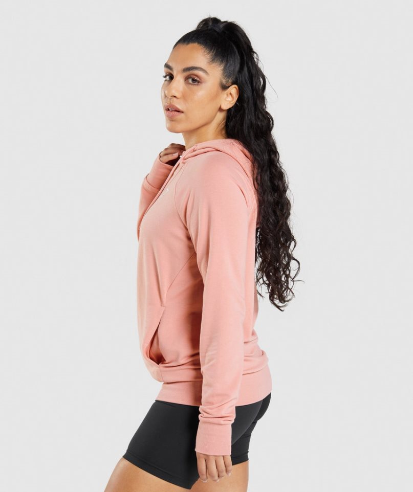 Gymshark Tränings Hoodie Dam Rosa | SE-71402N