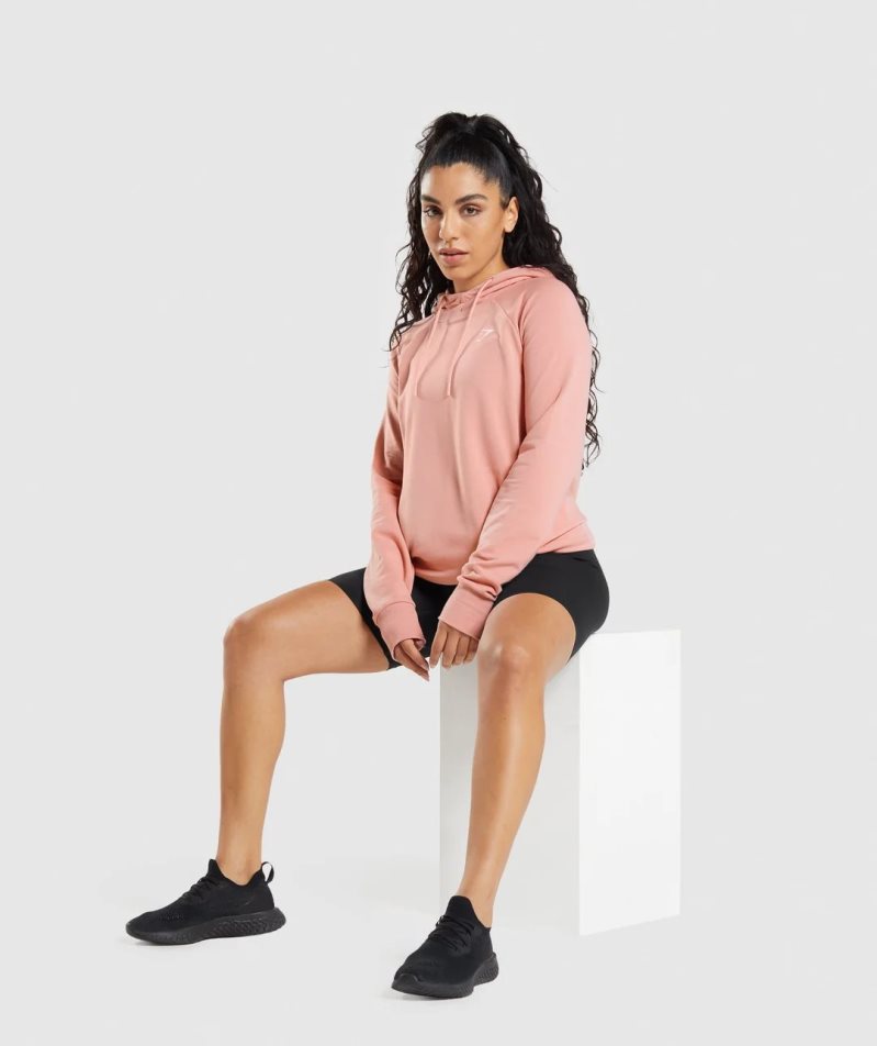 Gymshark Tränings Hoodie Dam Rosa | SE-71402N