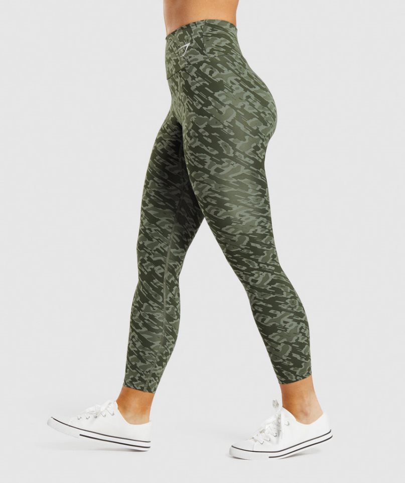 Gymshark Tränings Leggings Dam Gröna | SE-36205D