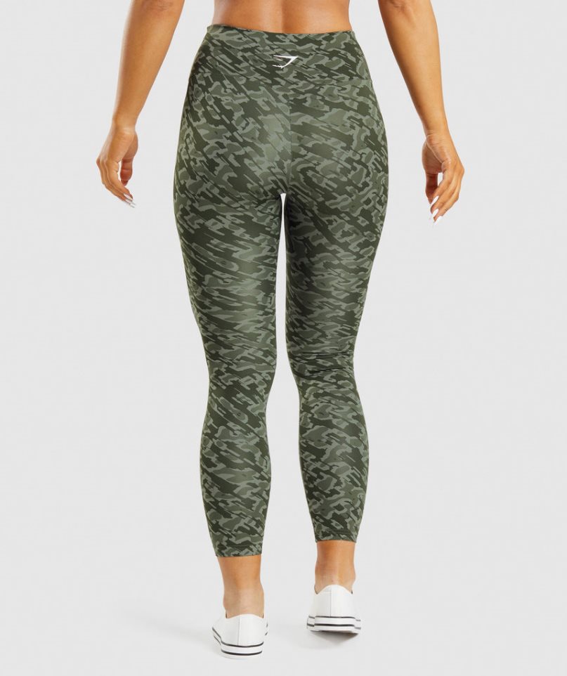 Gymshark Tränings Leggings Dam Gröna | SE-36205D