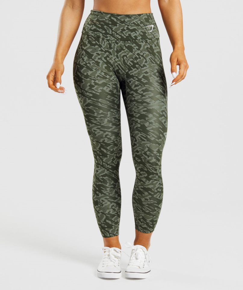 Gymshark Tränings Leggings Dam Gröna | SE-36205D