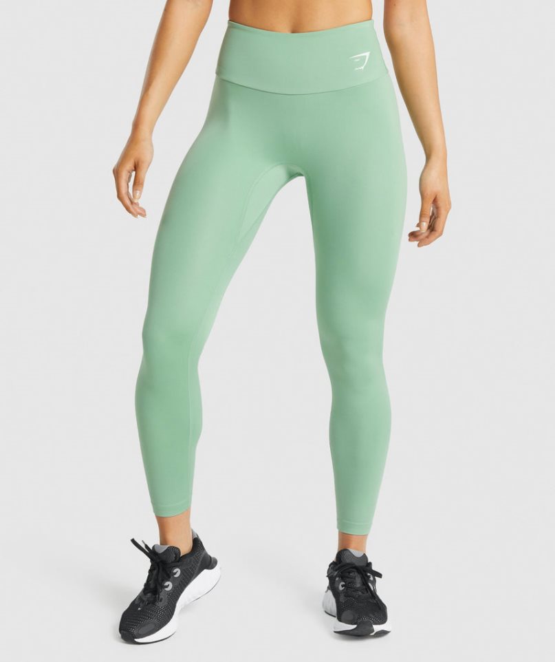 Gymshark Tränings Leggings Dam Ljusgröna | SE-37594Z